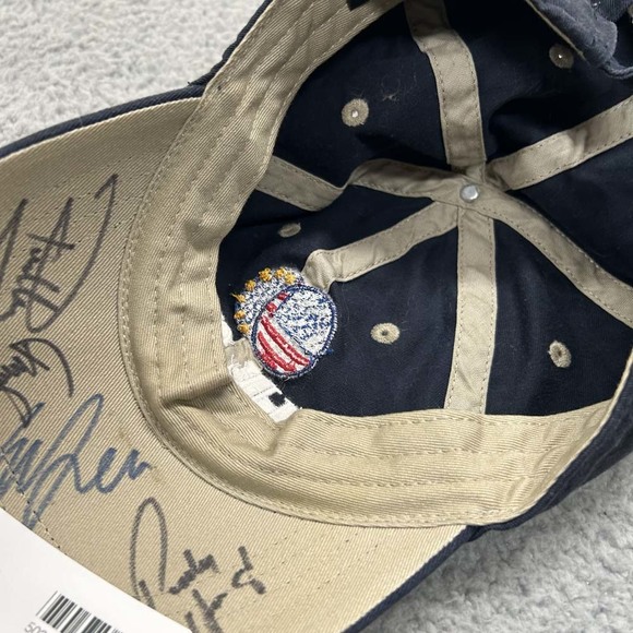 The Cup Hat Mens adjustable USA Europe Golf Padraig Harrington Paul Casey Signed - Picture 2 of 5